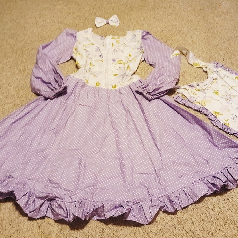 Gunne Sax Prairie dress with accessories 1970s